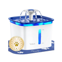 Veken Innovation Award Winner 95oz/2.8L Pet Fountain, Automatic Cat Water Fountain Dog Water Dispenser with Replacement Filters for Cats, Dogs, Multiple Pets (Blue, Plastic)