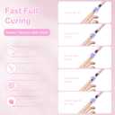 3 x Handheld UV Light for Nails, Mini LED Gel Nail Lamp 3W, Portable Small Nail Dryer with 2 Timers, LED Display, Cordless Rechargeable Nail Cure Light for Fast Drying