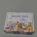 WAPETASHI Cute Washi Tape Set - 24 Rolls Kawaii Animals Gold Foil Decorative Masking Tape for Journaling, Scrapbooking, Kids DIY Crafts, Aesthetic Supplies, Planners, Bullet Journal