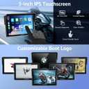 5" Motorcycle CarPlay Wireless for Apple CarPlay & Android Auto,W522 Car Play Motorbike Waterproof Touch Screen with Dual Bluetooth,GPS Navigation,Siri/G-Assist,EQ,USB/Hardwired Power Supply