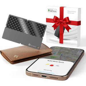 2025 [Apple MFi Certified] (iOS Only) Bluetooth Tracker Smart Card for Apple Find My iPhone Wallet GPS Tracker, 5-10 Years Staying Power, Keys Finder and Item Locator for Keys, Bags, Passport