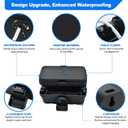 Hrensaw Small Weatherproof Electrical Connection Box(Inner 5.5 x 3 x 2.2inch),Outdoor Electrical Box,Waterproof Extension Cord Covers for Plug, Extension Cables, Holiday Lights,Black