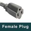 EP 12 Ft Heavy Duty Appliance Extension Cord - 14 Gauge 3 Prong Grounded Cable Wire, Ideal for Air Conditioners, Refrigerators, Microwaves, Washing Machines & More - Indoor Use, Gray (Grey)