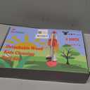 JustForKids Wooden Detachable Kids Cleaning Set - Duster, Brush, Mop, Broom and Hanging Stand Play - Housekeeping Kit - STEM Toys for Toddlers Girls & Boys, Total 6 Pieces,Multi Color,10071