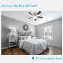 Maelsrlg E17 Intermediate Base LED Bulb, 6W (60 Watt Equivalent) G14 Globe Ceiling Fan Light Bulbs, Daylight White 5000K, 600 Lumens, Non-Dimmable, Pack of 6