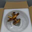 Semi Flush Mount Ceiling Light, 12 Inch Large Copper Ceiling Light Fixture, 3-Light Globe Glass Farmhouse Kitchen Lighting Fixtures for Bathroom, Hallway, Dining Room (Bulb Not Included)