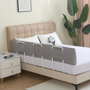 Bed Guard Rail for Toddlers, 75inch Foam Padded Side Rails for Queen King Twin Full Size Bed, Bedrail for Toddler Safety, Bed Railing