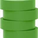 FrogTape Multi-Surface Painters Tape with PAINTBLOCK, 1.5 Inch Wide (1.41 In. x 60 Yds), Medium Adhesion, Green, 4 Rolls (240660)