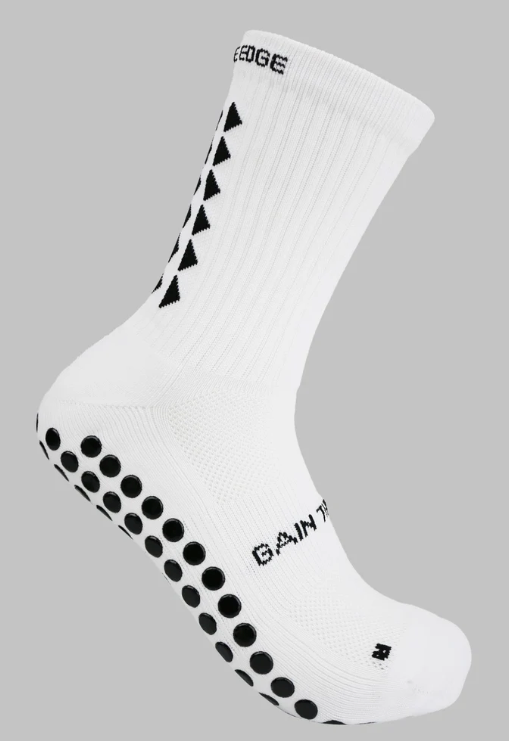 Gain The Edge Soccer Grip Socks - White