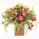 Fall Peony Hydrangea Basket Wreaths for Front Door Wreaths Baskets for Door, Every Day Decor