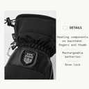 Hestra Power Heater Gauntlet Electric Ski Mitt for Men & Women I Rechargeable Heated Gloves, Warming Ski & Snowboarding Snow Mittens (11, Black / Black)