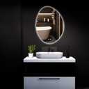 HOMECOOKIN LED Irregular Bathroom Mirror with Lights, 24 x 32 Inch Asymmetrical Backlit LED Vanity Mirror for Wall, Anti Fog Mirror for Bathroom, 3 Colors and Dimmable Light, Horizontal/Vertical