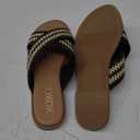 XOXO Women's Melly Flat Sandal (7.5, Black)
