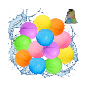 SOPPYCID Reusable Magnetic Water Balloons, 12 Pack Refillable Water Bombs Self Sealing Quick Fill, Latex-Free Silicone Outdoor Toys for Kids Adults Summer Fun Pool Beach Water Toys Birthday Gifts