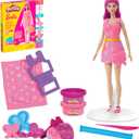 Play-Doh Barbie Hearts and Hair Set, Make Doll Clothes with Modeling Compound & 10 Fashion Accessories, Arts & Crafts for Girls & Boys 5+