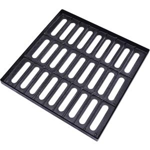 Sewer Cover Grates, Cast Iron Drains, Outdoor Drain Cover, 19.7x19.7 Cast Iron Drain Sewer Grate, Heavy Duty Channel Grate for Catch Basin, Black