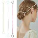 3 x Sport Hair Ties, 3 Packs Colorful Elastic Spiral Hair Ties for Women & Girls, No Damage Ponytail Holders for Fine Thin Long Curly Hair, Stretchy Braided Hair Bands for Sports