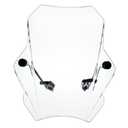 FATECIM 15.5" Clear Motorcycle Windscreen Windshield Motorbike Wind Deflector Flyscreen Universal for Harley Davidson Honda Kawasaki Suzuki Triumph Yamaha Indian Victory with 7/8" or 1" Handlebars