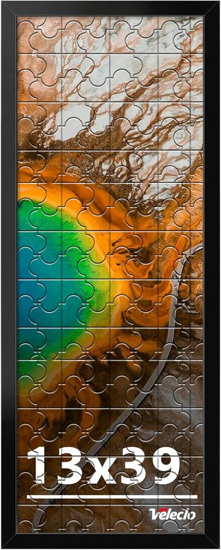 13x39 Picture Frame for Wall Display, 13x39 Black Picture Frame with Shatter Resistant Plexiglass, Stable and Sturdy 13 x 39 Poster Frame for Wall Display, Handpicked Gift Collection, 1 Pack