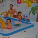 Intex 96" x 78" x 28" Inflatable Jungle Adventure Play Center Spray Kiddie Pool - Backyard Kids Water Slide, Outdoor Blow-Up Splash Pad for Toddlers