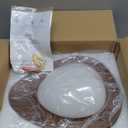 Premium Minimalist Walnut-Colored Modern LED Ceiling Light - 36W Oval Flush-Mount Fixture, 4000K Neutral Light, 14.1" Low-Profile Design, Energy Efficient for Bedroom, Corridor & Aisle