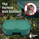 Exterminators Choice - 6 Pack Rat Bait Station Boxes with 1 Key - Heavy Duty Mouse Trap Poison Holder - Great for Catching Rats and Mice - Pest Control - Durable and Discreet