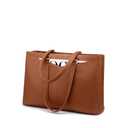 LOVEVOOK Laptop Tote Bag for Women, 15.6 Inch Waterproof Computer Bags Women Business Office Work Bag Briefcase, Brown