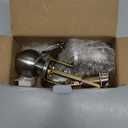 BESTTEN Keyed Entry Door Knob with Lock, Interior and Exterior Door Lock, Standard Ball, Satin Nickel