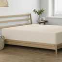 Certified Egyptian Cotton Fitted Sheet Queen - Optimally Blended with Long Staple Cotton, Silky-Soft Sateen Sheets - Wrinkle-Resistant, Skin Friendly & Breathable - Zero Bunching 360 Snug-Fit Elastic