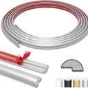 The Tiles Plaza Peel and Stick Tile Edge Trim for Backsplash Tile. 15 Feet Self Adhesive PVC Trim Molding Decorative Trim. Silver Matte