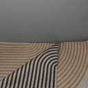 Lahome Modern Rainbow Easy Jute Rug, Washable 5x7 Area Rugs for Living Room Black Farmhouse Dining Room Rug, Contemporary Natural Throw Mat Non Slip Floor Carpet for Office RV Patio