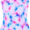 Angel season Girls One Piece Swimsuits Teens Bathing Suit Straps Kids Cute Swimwear with UPF 50+ Daisy Halter Size 7-14 (13-14 Years, Tie Dye 1)