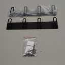 2pcs Mug Holder Wall Mounted, Coffee Cup Holder with 4 Mug Hooks, Metal Cup Hanger Mugs Display Rack, Cups Storage Organizer for Kitchen Dining Room Coffee Bar, Black