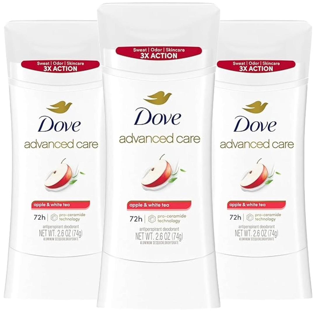 Dove Advanced Care Antiperspirant Deodorant Stick Original Clean With 72-Hour Sweat & Odor Protection, 2.6 oz (Pack Of 3)