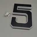 ISUNMEA 9 Inch Solar Lighted House Numbers for Outside, Light Up Waterproof LED Address Numbers Signs for Houses, Large Personalized Illuminated Exterior Modern House Numbers Light (5-Black, 9IN)