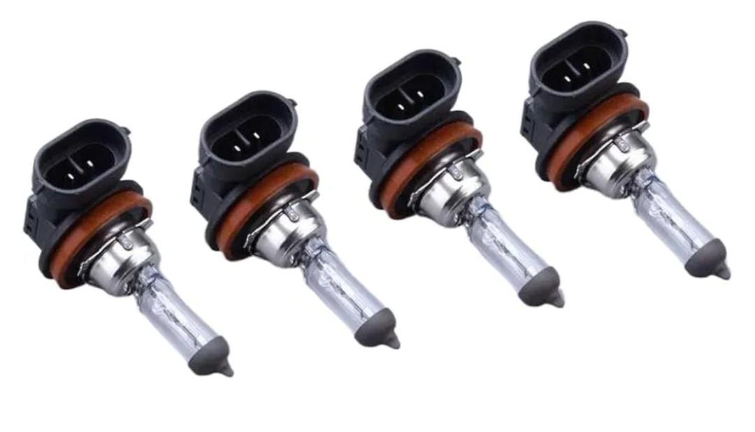 4pcs Halogen Lamp Bulb 55W 12V H11 PGJ19-2 Car Headlight Fog Driving Light Compatible With