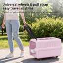 RIZZARI Hard-Sided Carrier: Opening Top Rolling Crate Ventilated 25 lbs