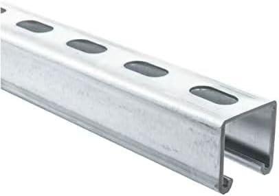 Unistrut Channel Trolley Track4.75 Feet Length Strut Channel Trolley Track 1-5/8" Wide and high 12 Gauge Metal Steel U Channel with Thick Galvanized Steel Strip Groove Back.(silver-1pack)