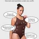 HeyShape Snatched Women's Shapewear Bodysuit Tummy Control Body Shaper - Seamless Sculpting Waist Body Suit (Black)