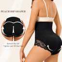 LANCS Tummy Control Shapewear Panties for Women High Waisted Compression Underwear Body Shaper Girdle Waist Trainer (Medium, Black)