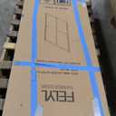 50-54" W x 72" H Semi-Frameless Double Sliding Shower Door Framed Bypass Glass Shower Doors with 1/4" (6mm) Clear Tempered Glass in Matte Black