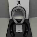 JISULIFE Portable Neck Fan Pro, 100 Speeds Bladeless, Stepless Knob, LED Display, 5000mAh Rechargeable Personal, Mini Hands Free, USB Battery Operated Wearable-Grey