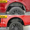 Rear Wheel Well Liners Compatible with 2021-2025 Ford F150 (Not for Raptor) Rear Wheel Arch Liners PE No Drilling Well Guards Tire Inner Fenders for 2024 F-150 Accessories (2PCS)