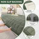 OstepDecor Washable Couch Cover for Dogs, Thick Pet Friendly Sofa Covers, Soft Couch Protector, Paw Cart Sofa Slipcovers, Cushion Protector for Leather, Sectional, Loveseat (20" x 24", Green)