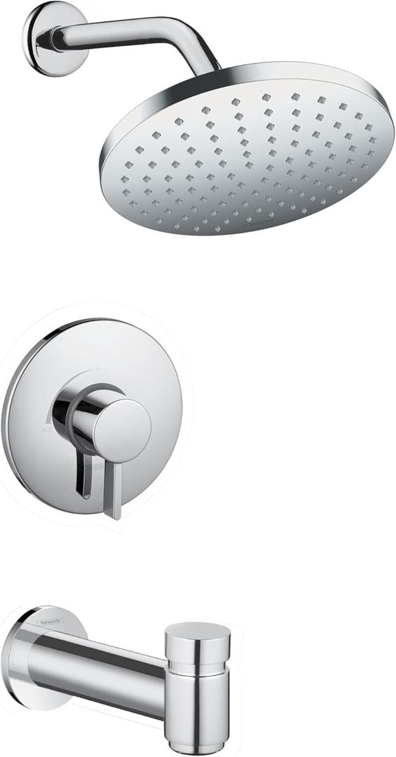 hansgrohe Vernis Blend Shower Set 1.75 GPM, 1-Spray Full Shower Trim Kit in Chrome, 04956000