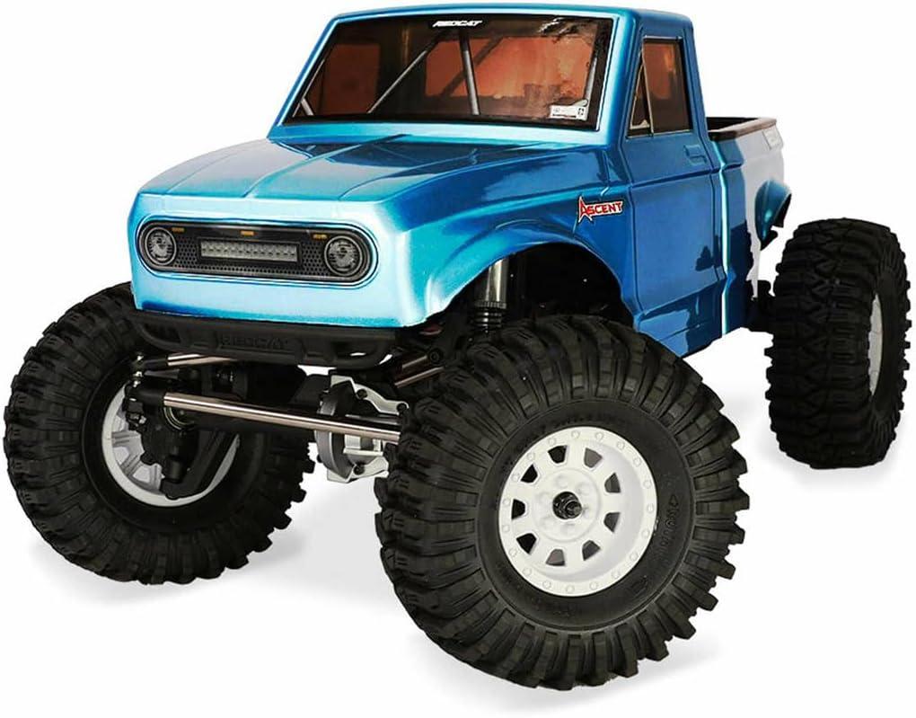 Redcat Racing Ascent 1/10 Scale LCG Performance RTR RC Rock Crawler Truck – Brushed 42T Motor, Portal Axles, 4WD, Aluminum Shocks, RTX-4C Radio - RC Truck - Blue, 22 inches