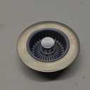 Kitchen Sink Drain Strainer - Upgraded Kitchen Sink Stopper, Sink Stopper Kitchen Drain, Stainless Steel Drain Plug with Anti-Clog Basket Drain Stopper Combo, for Standard 3-1/2'' Drain, Grey (Silver)