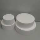 4 Tiers 6" 8" 10" 12" Round Styrofoam Cake Dummies Set White Fake wedding cake birthday cake rounds for Birthday, Wedding, Baby Shower Display (3.54 Inches Tall)