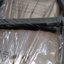 29 Inch Bar Height Bar Stools Set of 2, 29" Barstools for Kitchen Island Counter, Backless Bonded Leather Bar Height Stools with Thick Saddle Seats & Heavy Duty Metal Base, Easy Assembly, Brown/Black