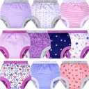 BIG ELEPHANT Potty Training Underwear - 10 Pack, 100% Cotton Absorbent Unisex Toddler Pee Pants for Boys Girls (5T, Floral Series)